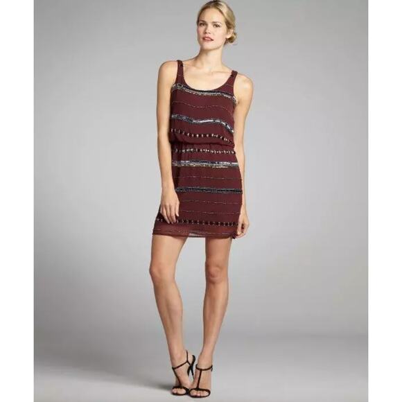 Romeo & Juliet Couture Sleeveless Beaded Chiffon Tank Dress Size Small NEW - Picture 1 of 12
